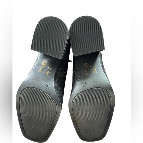 Mix No 6 Black Faux Snakeskin Ankle Boots | Women 8 M - Picture 4 of 4